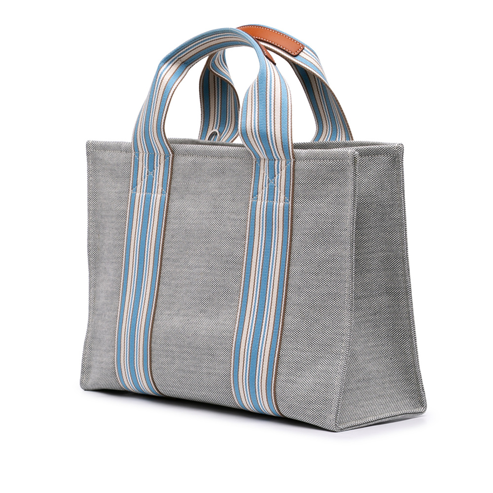 Pre-Loved Loro Piana Canvas The Suitcase Stripe Tote - Picture 2 of 7